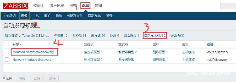 zabbix自动发现规则