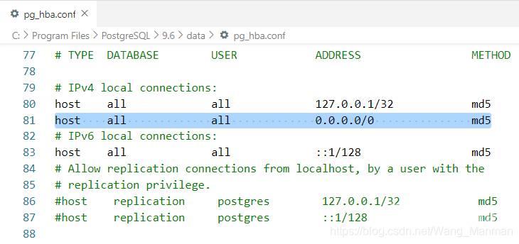 《PostgreSQL 设置允许其他IP访问数据库》