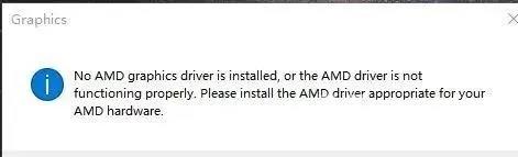 安装win10系统提示No AMD graphics driver is installed怎么办？