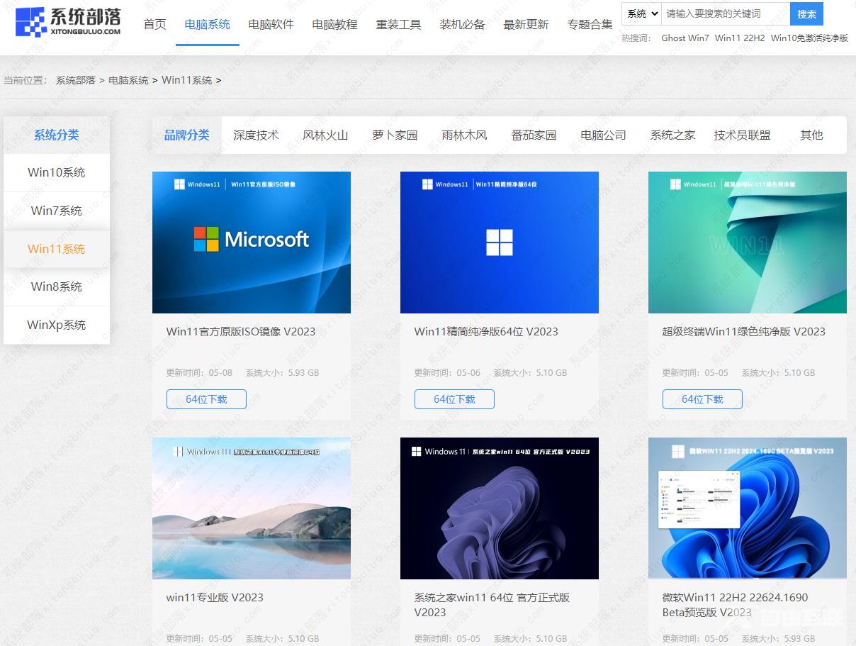 系统部落win11纯净版_win11 64位专业纯净版镜像下载