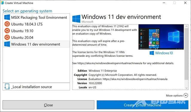 微软发布免费 Win11 22H2开发环境虚拟机，可用至明年 1 月 10 日