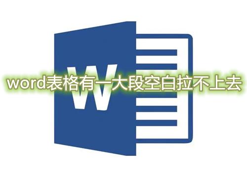 word表格有一大段空白拉不上去怎么办 word表格上方有空白移不上去怎么解决