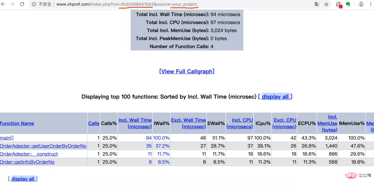 php7中使用xhprof解析