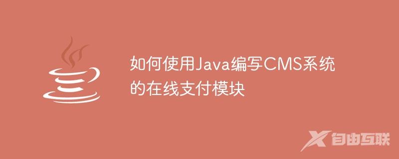 如何使用Java编写CMS系统的在线支付模块