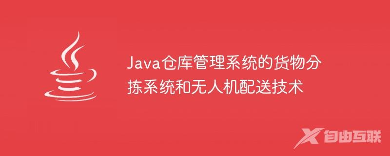 Java仓库管理系统的货物分拣系统和无人机配送技术