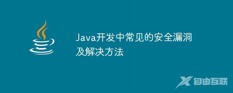 Java开发中常见的安全漏洞及解决方法