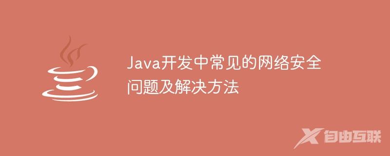 Java开发中常见的网络安全问题及解决方法