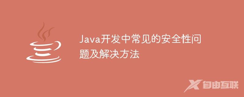 Java开发中常见的安全性问题及解决方法