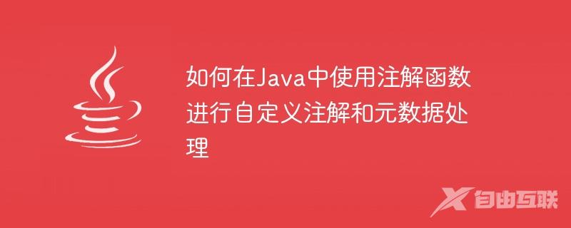 如何在Java中使用注解函数进行自定义注解和元数据处理