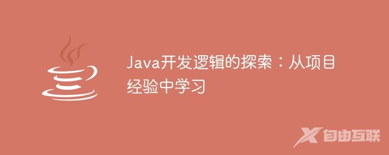 Java开发逻辑的探索：从项目经验中学习