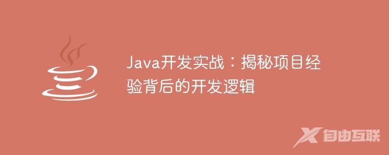 Java开发实战：揭秘项目经验背后的开发逻辑