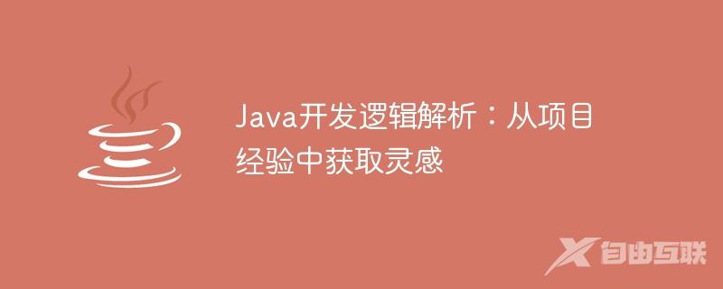 Java开发逻辑解析：从项目经验中获取灵感