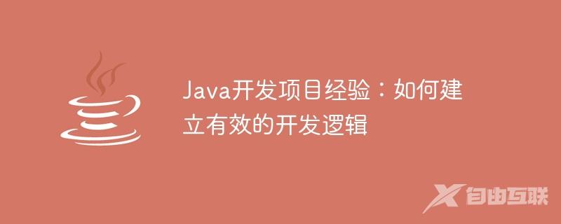 Java开发项目经验：如何建立有效的开发逻辑