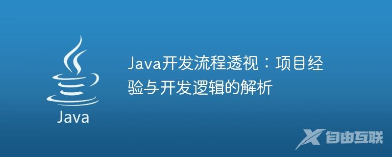 Java开发流程透视：项目经验与开发逻辑的解析