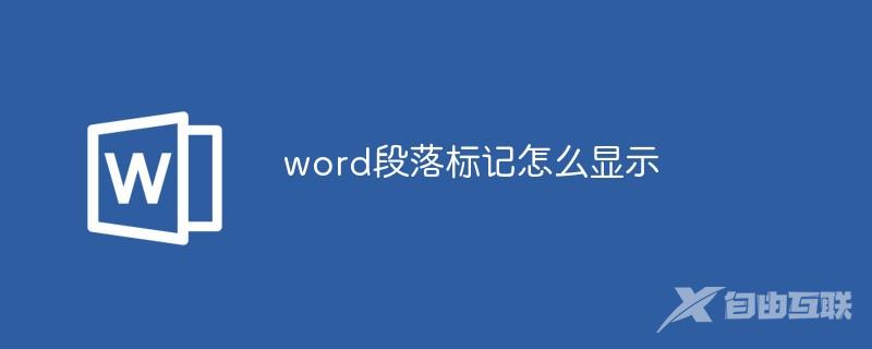 word段落标记怎么显示