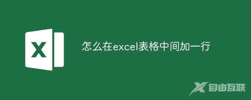 怎么在excel表格中间加一行