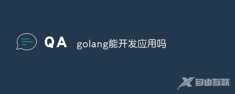 golang能开发应用吗