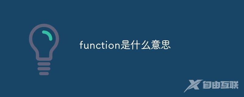 function是什么意思