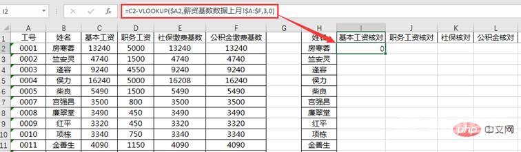 实用Excel技巧分享：巧用Vlookup进行多列数据对比