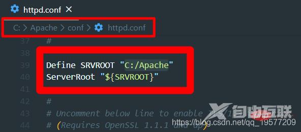 httpd.conf SRVRROOT配置