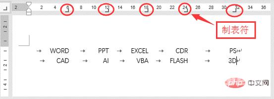Word制表位的使用方法