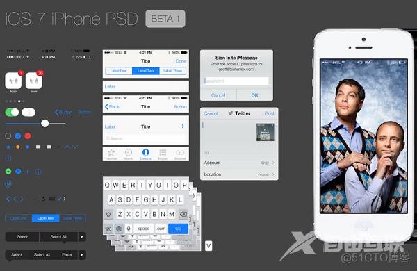 Teehan & Lax 发布 iOS 7 GUI PSD 模板，免费下载_iOS