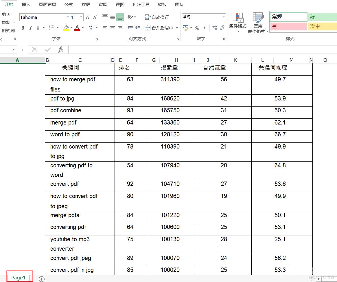 C#/VB.NET 将PDF转为Excel_PDF_04