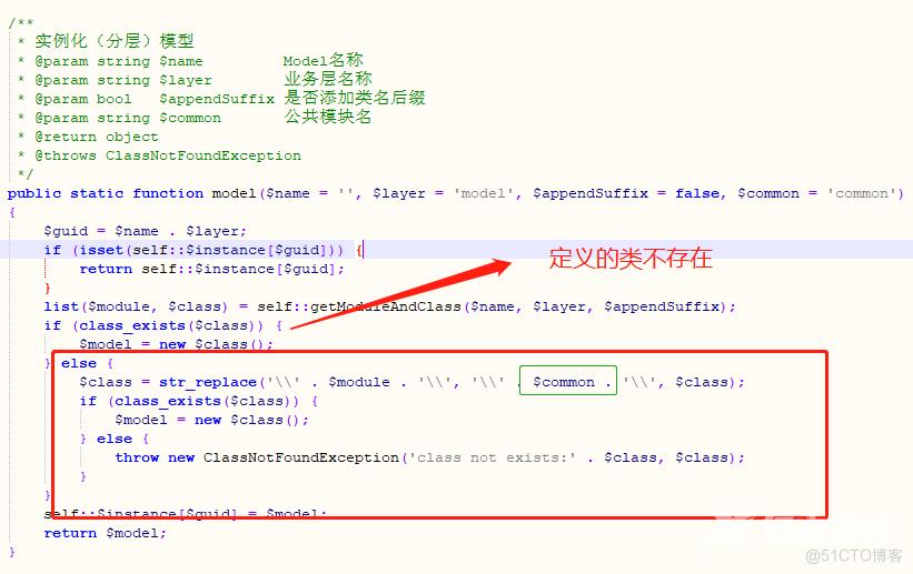 TP5.0使用助手函数model出现\common\Model\类不存在 _命名空间_02