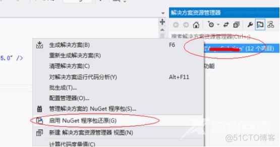 使用NUGet自动下载(还原)项目中使用的包_解决方案