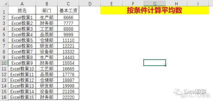 Excel中按制定的条件计算平均数，你更喜欢哪种？_字段