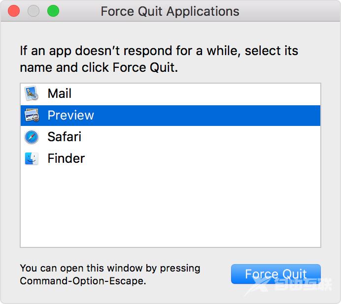 mac软件卡住了怎么强制退出