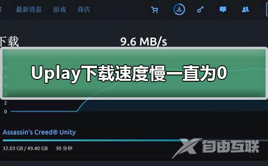 Uplay下载速度慢一直为0