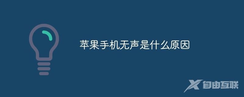 苹果手机无声是什么原因