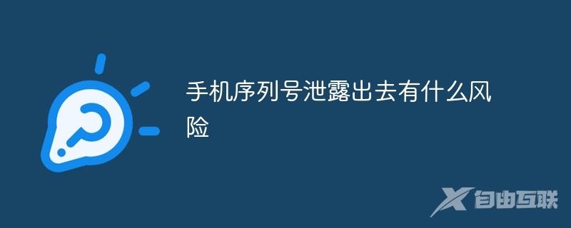 手机序列号泄露出去有什么风险