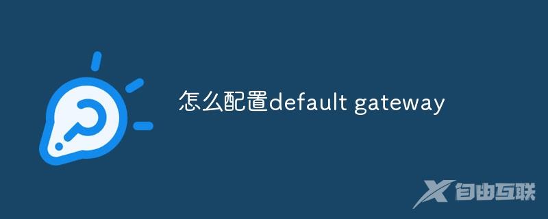 怎么配置default gateway