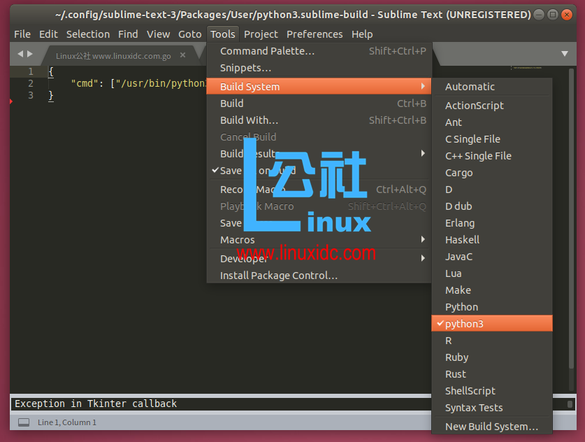 Ubuntu 18.04下使用Sublime Text 3.2快速搭建Python IDE