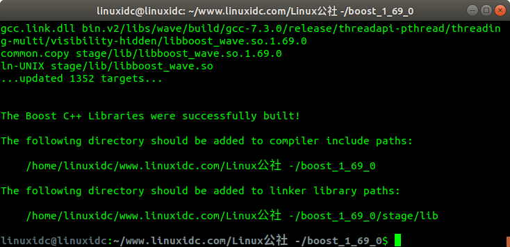 Linux下编译安装boost1.69库全过程