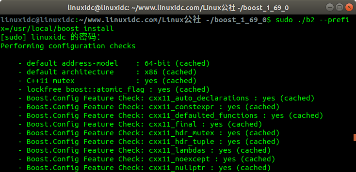 Linux下编译安装boost1.69库全过程