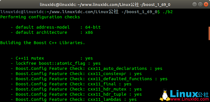 Linux下编译安装boost1.69库全过程
