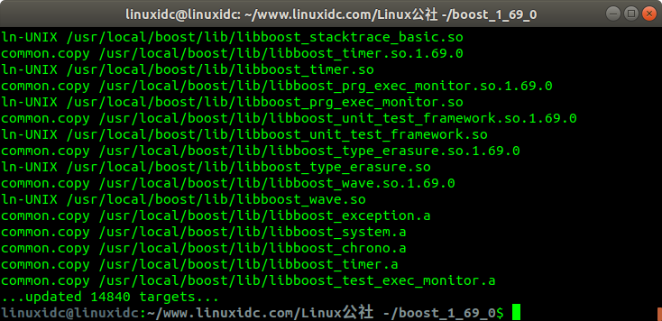 Linux下编译安装boost1.69库全过程