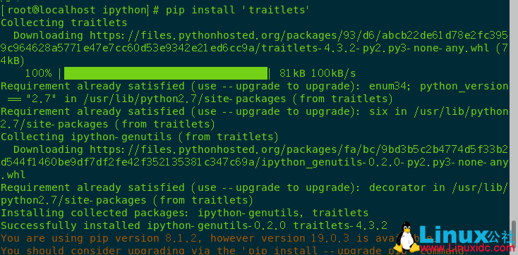 CentOS 7.5下Python 3安装IPython