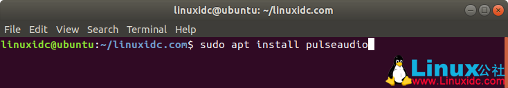 sudo apt install pulseaudio