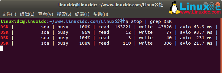 用于检测查看磁盘活动的Linux命令