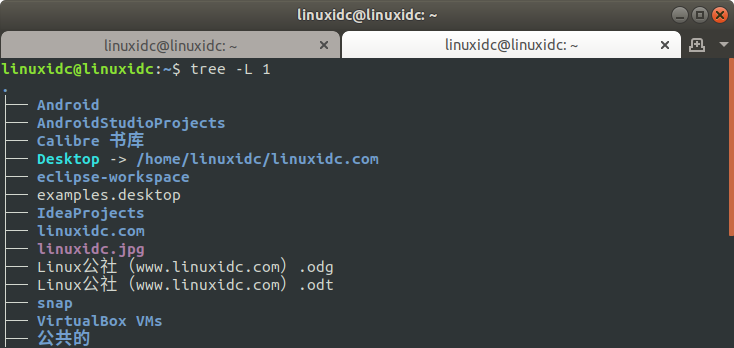 Linux下使用tree命令以树形结构显示文件夹目录结构 
