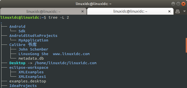 Linux下使用tree命令以树形结构显示文件夹目录结构 