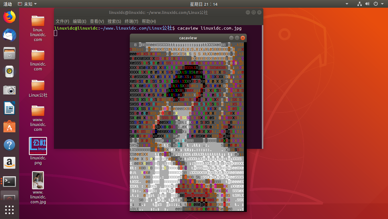 cacaview - Linux终端下将图片转换ASCII Art代码图案