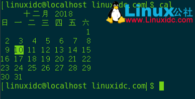 有趣的Linux命令行玩法 cal