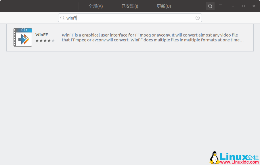 如何在Ubuntu中安装视频转换工具WinFF