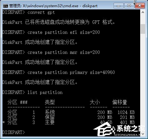 Win10如何使用DiskPart工具为硬盘进行GPT分区？