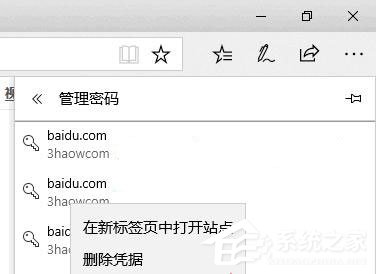 管理Edge浏览器保存的密码